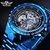 Imagem do Vencedor Mecânico Sport Design Bezel Relógio Dourado Relógios Masculinos Top