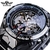Imagem do Vencedor Mecânico Sport Design Bezel Relógio Dourado Relógios Masculinos Top