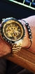 Vencedor Mecânico Sport Design Bezel Relógio Dourado Relógios Masculinos Top - loja online