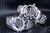 Vencedor Moda Transparente Diamante Luminoso Engrenagem Movimento Design Real Ma