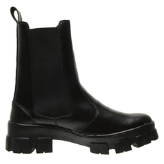 Bota Coturno Feminino Cano Medio Sola Tratorada