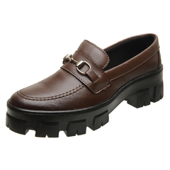Mocassim Feminino Cano Curto Tratorado SLZ Detalhe Em Metal - B&A Shoes