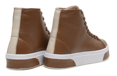 TÊNIS FEMININO CANO ALTO BEL EM COURO SOFT 16203 na internet