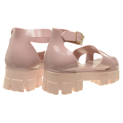Sandália Feminina Dona Beja P.v.c Emborrachado Rose - B&A Shoes
