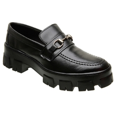 Mocassim Feminino Cano Curto Tratorado SLZ Detalhe Em Metal - B&A Shoes