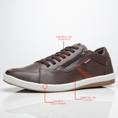 Combo 2 Sapatênis Masculino em Couro G100