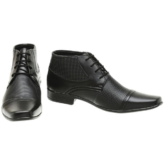 Sapato Bota Social Masculina em Couro Ecológico, - comprar online
