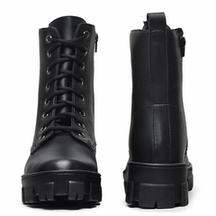 Bota Coturno Feminino Cano Alto Preto - B&A Shoes