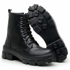 Bota Coturno Feminino Cano Alto Preto - comprar online