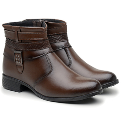 Botas Cano Curto Com Fivela Lateral - loja online