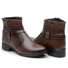 Botas Cano Curto Com Fivela Lateral - comprar online