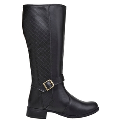 Bota Feminina Montaria Com Zíper Lateral Cano Alto Detalhe de Fivela 223 - loja online
