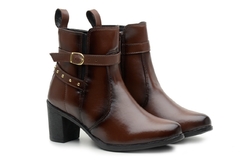 Bota Coturno Feminino Blogueira Lana Com Fivela Ajustável