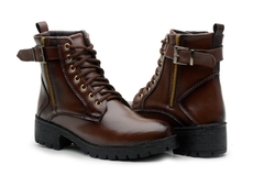 Coturno Curto Com Sola Tratorada Fechamento Em Atacador - B&A Shoes
