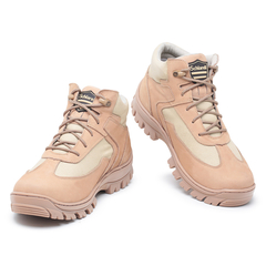 Coturno Schiarelli Militar Tático Pentiball Em Couro Areia 980 - B&A Shoes