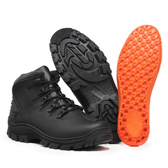 Coturno Motociclista Militar Tático Em Couro 990 Schiarelli - B&A Shoes