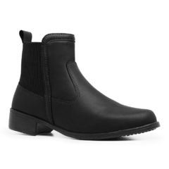 Coturno Feminino Preto Chelsea Com Elástico - comprar online