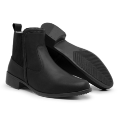 Coturno Feminino Preto Chelsea Com Elástico - B&A Shoes