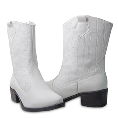 Bota Texana Ana Caste Tendência da Moda Metalizado - B&A Shoes