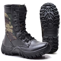 Coturno BotaI Infanto juvenil Kids Adventure Militar Tatico Camuflado