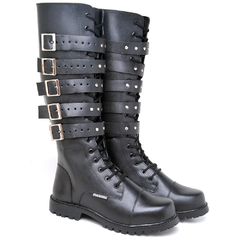 BOTA COTURNO FULGORE CANO ALTO 5 FIVELAS PUNK ROCK SONG UNISSEX - comprar online