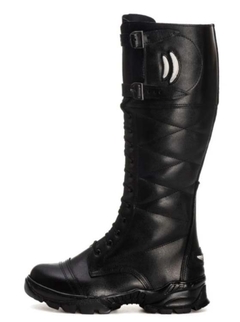Coturno Bota Couro Cano Alto Policia Militar Rodoviario Fulgore na internet