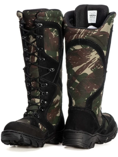Bota Coturno Militar Cano Alto Caça Pesca Selva Tatico Exercito Fulgore Militar - loja online