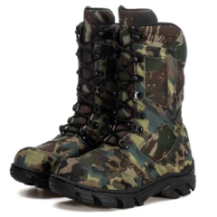 BOTA COTURNO CANO MÉDIO PARA CAÇA E PESCA CAMUFLADO
