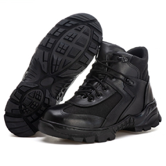 COTURNO EM COURO BPM FULGORE MILITAR CANO CURTO PRETO BPM401
