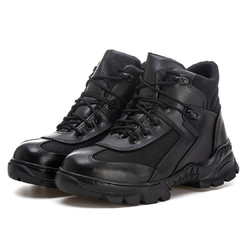 COTURNO EM COURO BPM FULGORE MILITAR CANO CURTO PRETO BPM401 - comprar online