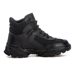COTURNO EM COURO BPM FULGORE MILITAR CANO CURTO PRETO BPM401 - B&A Shoes