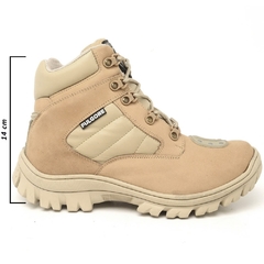 COTURNO FULGORE MILITAR CANO CURTO AREIA - loja online