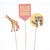 Animales Toppers Torta set de 3