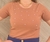 Blusa Canelada Manga Curta Gola Redonda - COM PÉROLAS - loja online