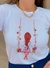 Camiseta T Shirt Feminina Menina no Balanço - com pérolas - comprar online