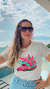 Camiseta T Shirt Feminina Caminhão e Flores - comprar online