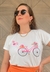 Camiseta T Shirt Feminina Bicicleta e Balões com Pérolas