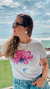 Camiseta T Shirt Feminina Flor