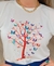 Camiseta T Shirt Feminina Árvore e Borboletas com Pérolas - comprar online