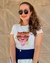 Camiseta T Shirt Feminina Leopardo Óculos Rosa