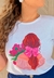 Camiseta T Shirt Feminina Menina e Flores - loja online