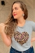 Camiseta T Shirt Feminina Coração Animal Print Colorido - comprar online