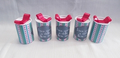 Lata Natal - Papelão com Tampa e Fundo Plástico - 10 peças na internet