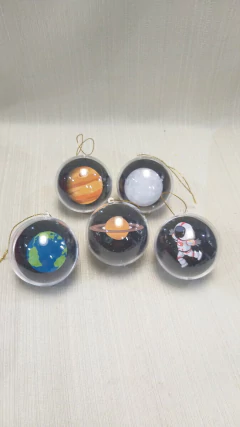 Bolinha de Natal Planetas - Ateliê Sylvia Silveira Kids