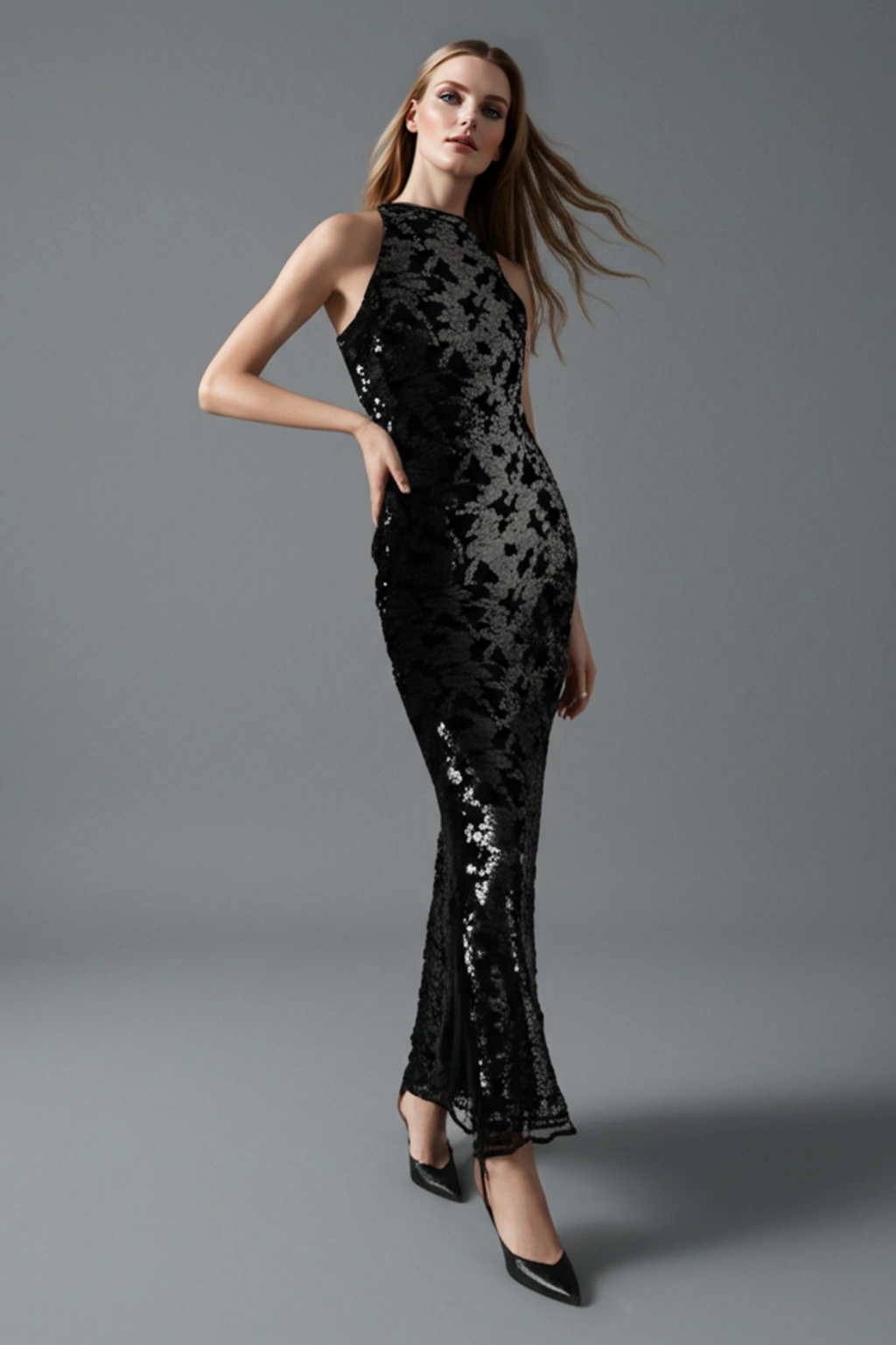 Glitch Sequins Dress