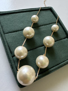 Colar e Brinco Pérola/ Statament - comprar online