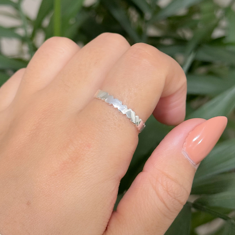 Anel Corações — 3 mm