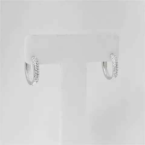 Argola oval lapidada 1,3cmx3mm - UAU