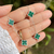 Colar 6 Flores em malaquita 40+5cm - comprar online