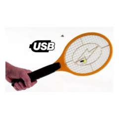 Raqueta Mosquitos Recargable Azul - tienda online